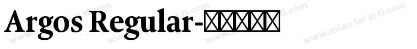 Argos Regular字体转换